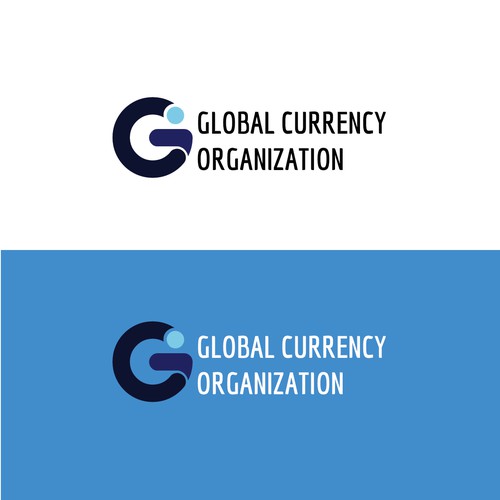 Global Currency Organization logo concept.