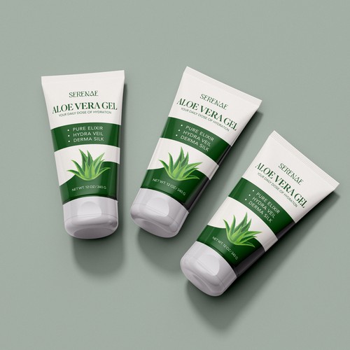Aloe Vera Gel Tube Label Design