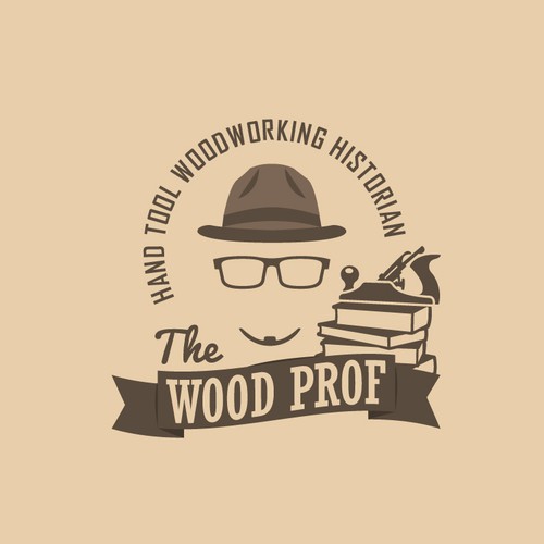 Vintage Logo for Professor of Woodworking