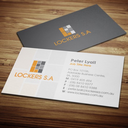 Create a winning logo and business cards for Lockers S. A. Pty Ltd