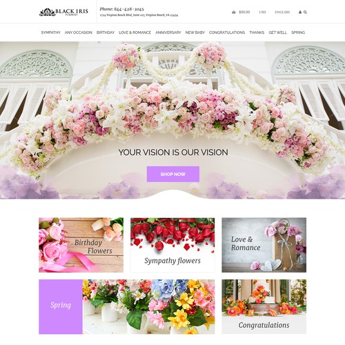 Design A Beautiful High-End Florist Website