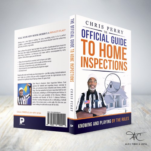 Full cover design for Chris Perry's "Official Guide to Home Inspections".