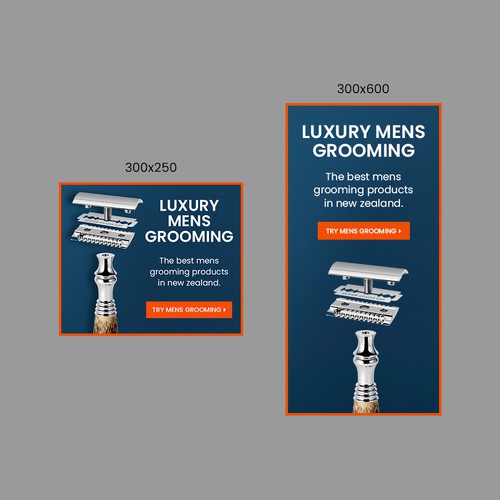 Mens grooming web banner ads