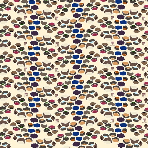 Pattern design for the interior of leather goods