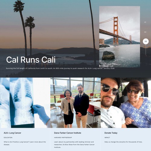 Web design for cancer research fundraising and personal storytelling