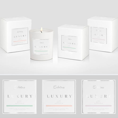 Capturing, Clean & Fresh Label Design for Luxury Home Fragrance Brand