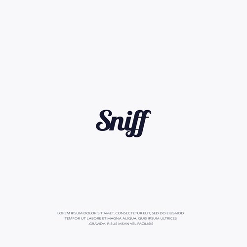 Elegant wordmark logo for Sniff