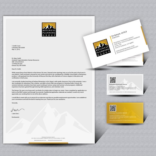 Stationery and Business Card for Business Planning Group