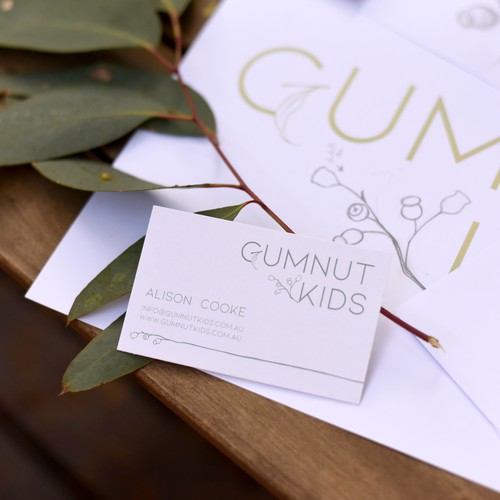 Gumnut Kids logo and business card