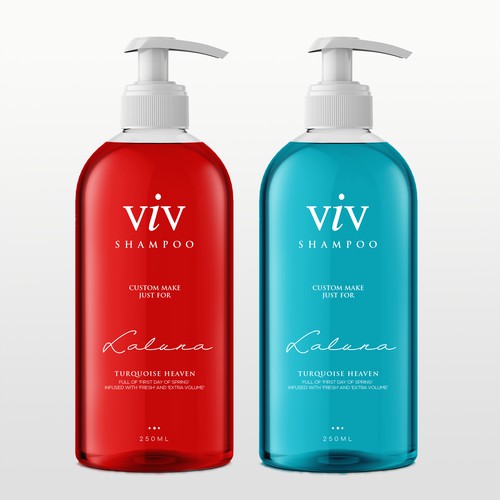 shampo and conditioner label design