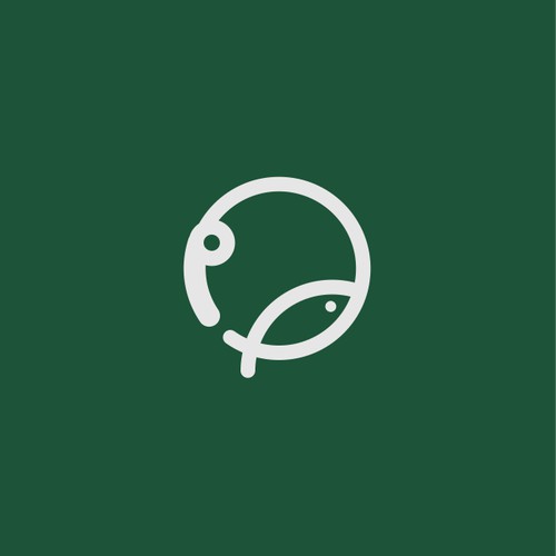 Simple fishing logo design
