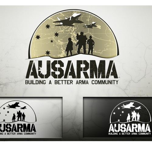 Logo for AUSARMA (ANZ Military Gaming)