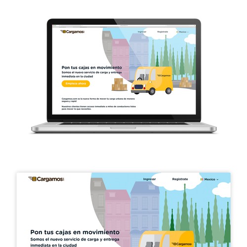 Website UI and UX design for a cargo company