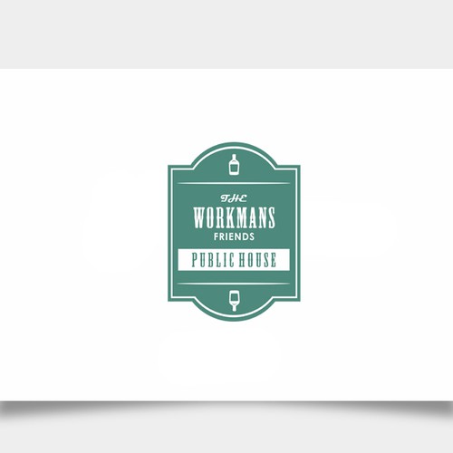 Warm inviting simple Pub Logo.