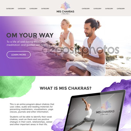 Colorful Website Design for Chakras Program