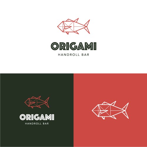 Origami Handroll Bar logo design