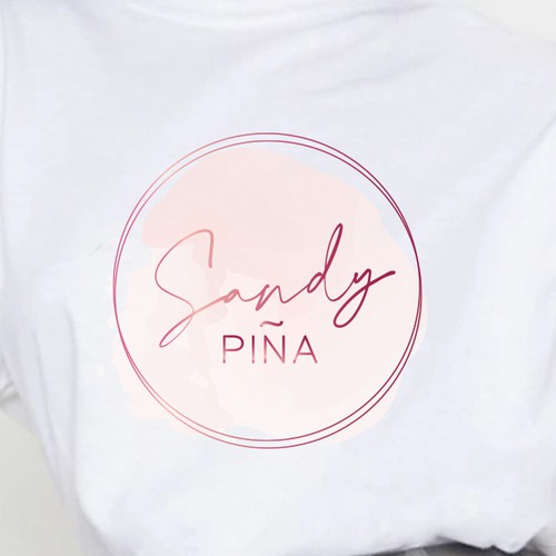 watercolor pastel pink logo