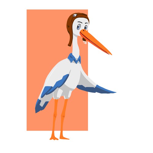 Stork mascot