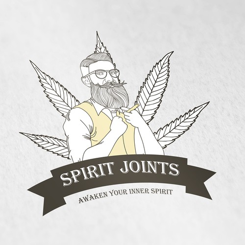 Spirit joints, vintage logo design concept.