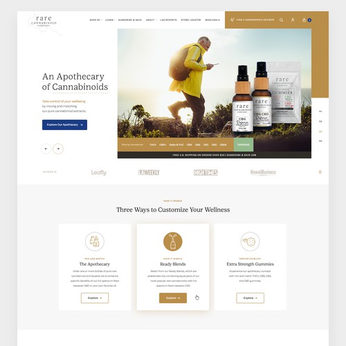 Rare Cannabinoid Company Website Design