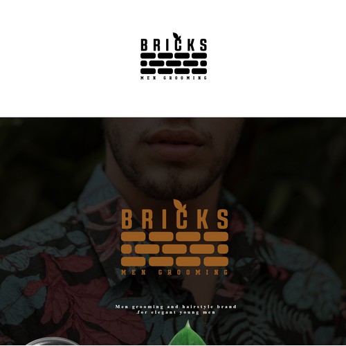 Logo design for B R I C K S - Men Grooming