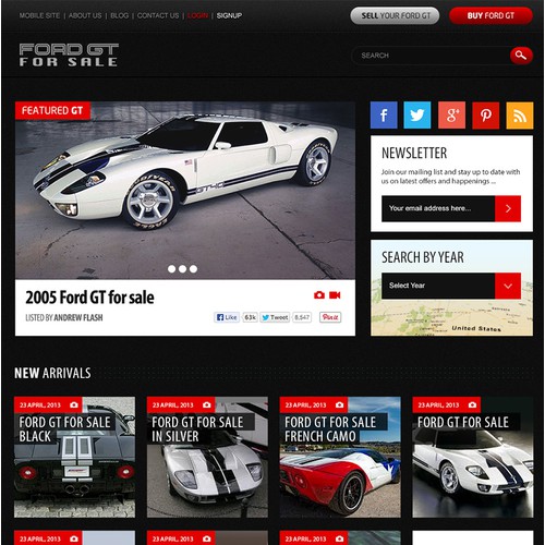 New website design wanted for FordGtforsale.com