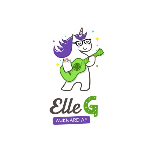 A fun logo for a Gay badass soccer mom rockstar singer/songwriter