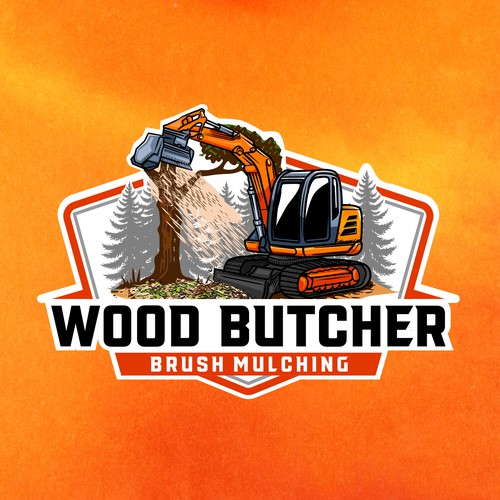 Mini Excavator Mulcher logo for Wood Butcher