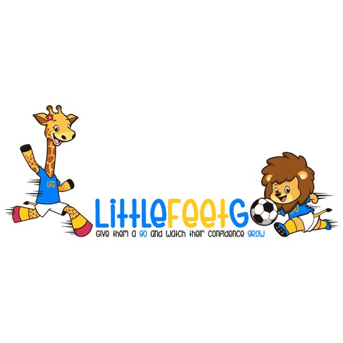 create a fun and playful logo design for soccer coaching for kids age 1-8 years old