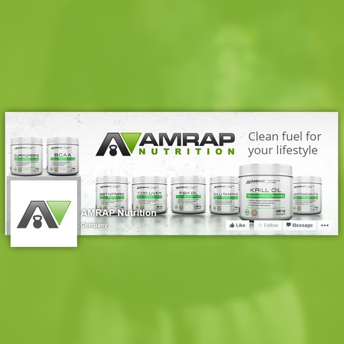 Facebook cover for nutrition company