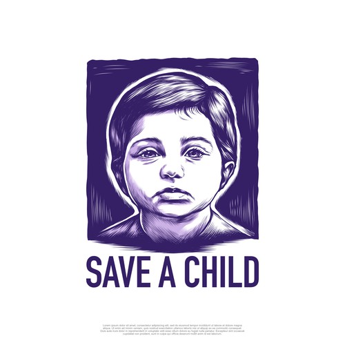 SAVE A CHILD Logo detailed concept 