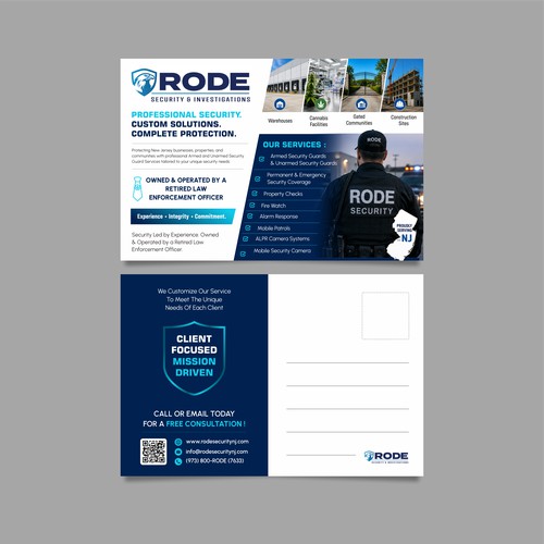 Rode Security Postcard Design