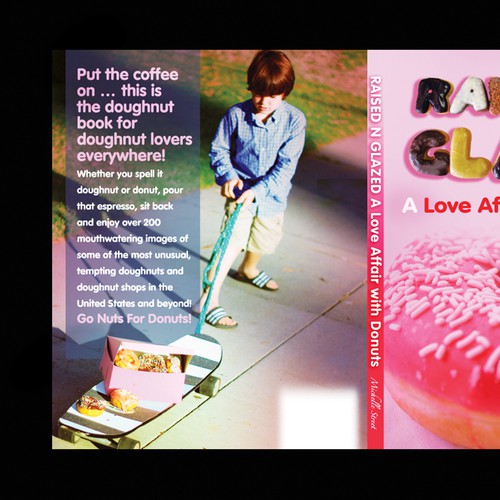 book or magazine cover for RAISED N GLAZED, a book about Donuts by Donut Wagon Press