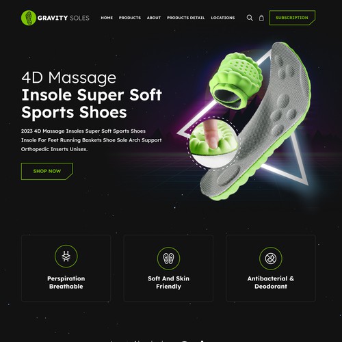 Shoe InSole Shopify Website
