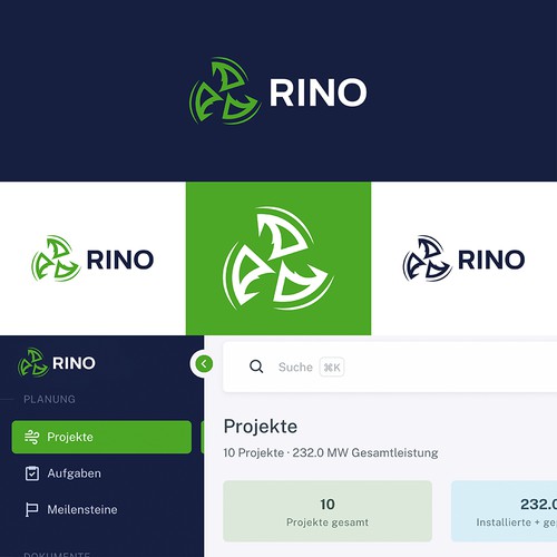 Rhino with Turbine Logo