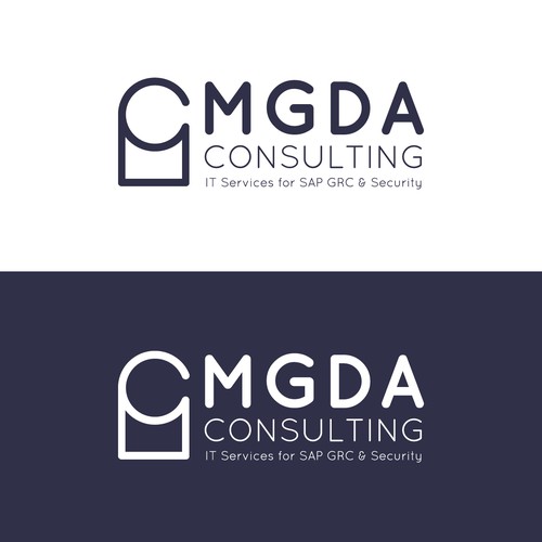 Rounded logo concept for MGDA