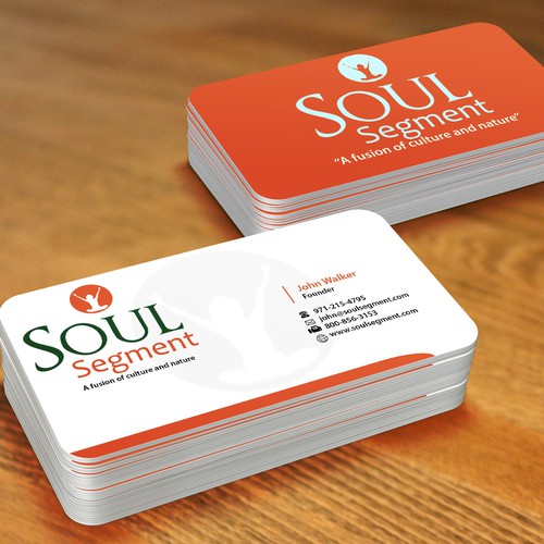 Create a dynamic energy filled business card that has a feel of self-empowerment.