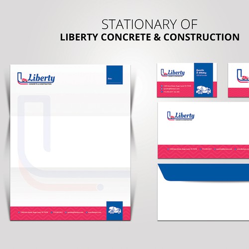 Logo and Stationary Design for Liberty Concrete & Construction