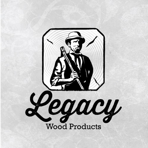 Simple vintage logo for timber company