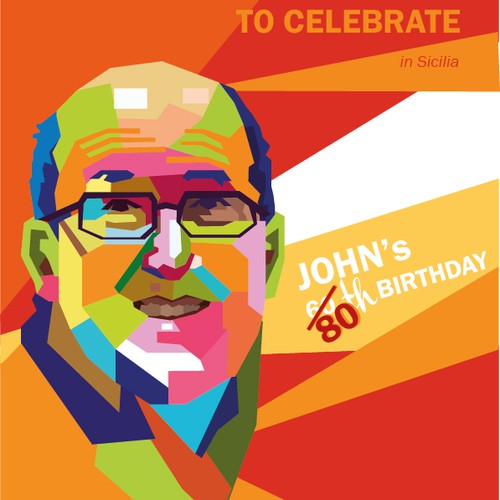 John's 80th Birthday invitation