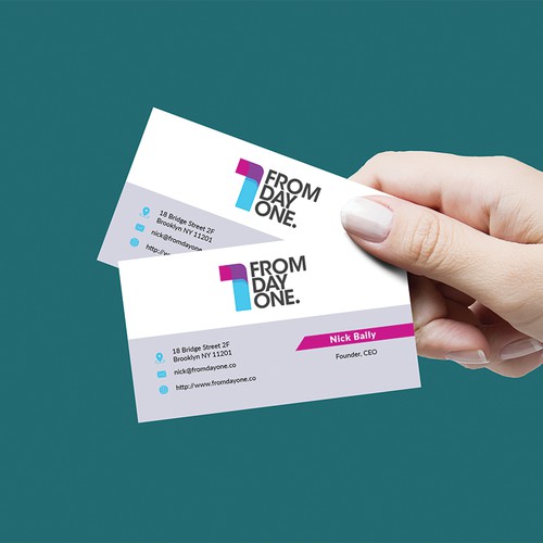 Business Card with white background 