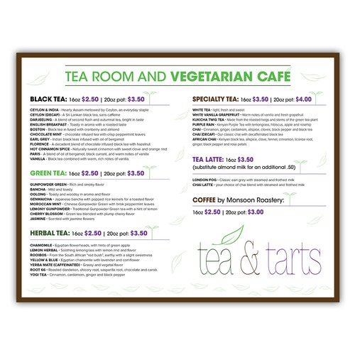 menu card