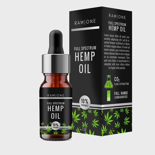 Full spectrum hemp oil packaging design