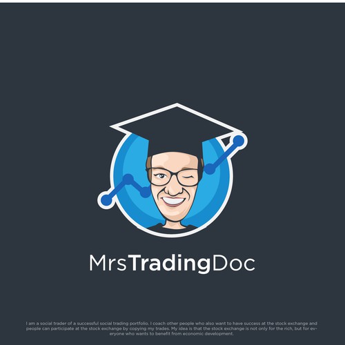 Humorous but trustworthy logo for Mrs TradingDoc