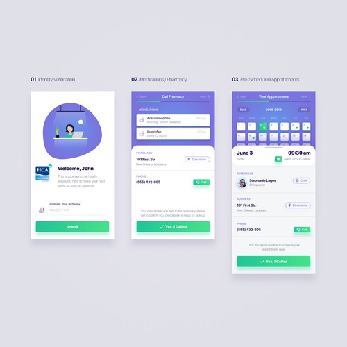 Health app design