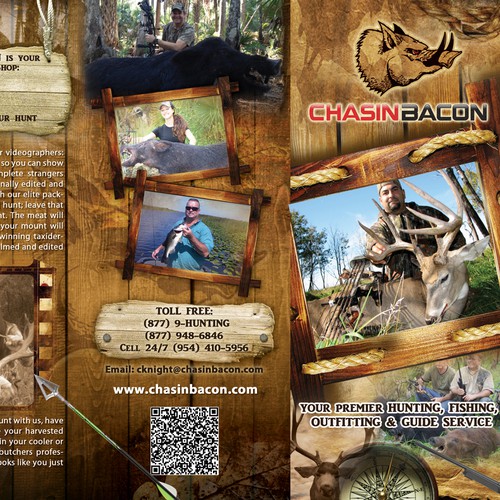 brochure design for CHASIN BACON