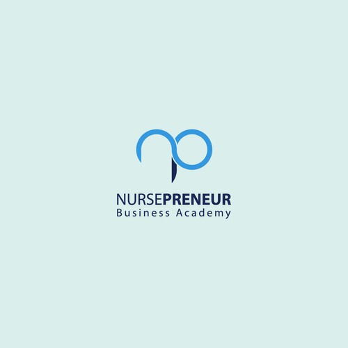 Concept logo for nursing heart education