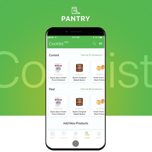 Cooklist Mobile App Design