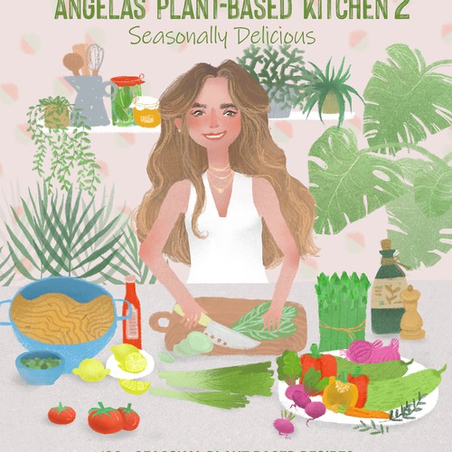 Design a Vegan Cookbook Cover Illustration 