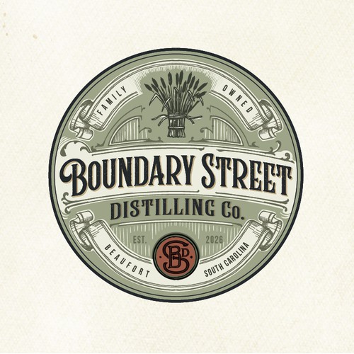 Vintage distilling logo